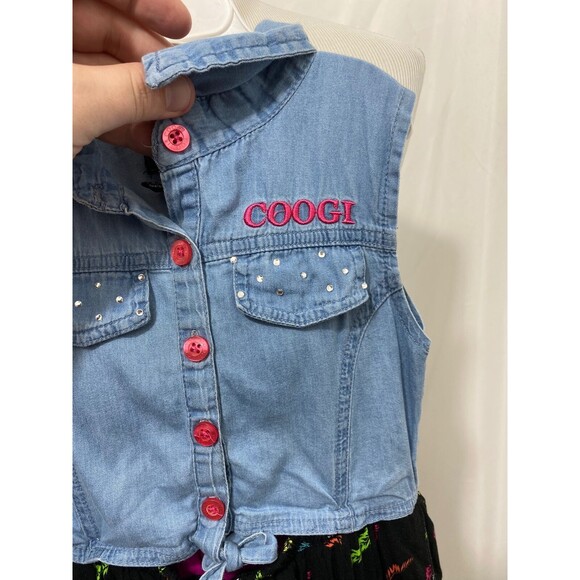 Coogi Girl's Jumper Blue and Black One-Piece Feathers Kids Size 5 - Picture 4 of 7